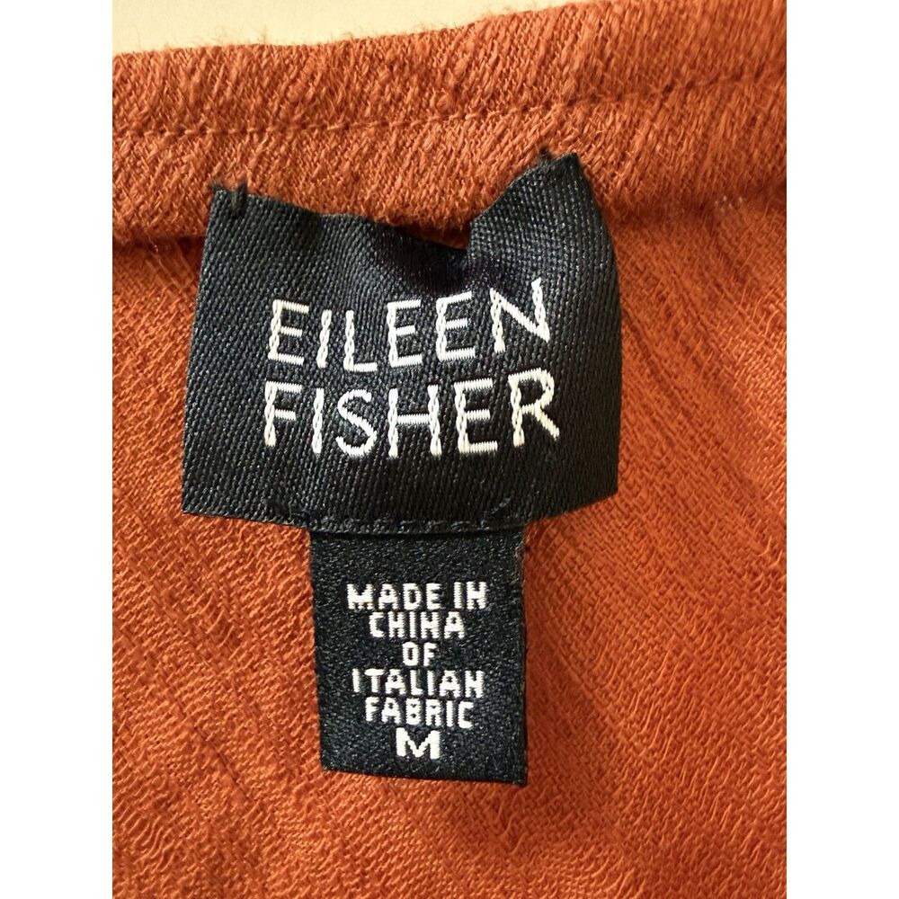 Eileen Fisher Linen Blend Maxi Skirt Burnt Orange Lagenlook Minimalist Boho Med - Picture 7 of 12